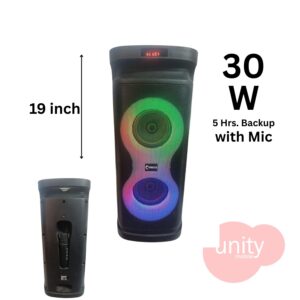 Bluetooth Party Speaker 30Watt with upto 5 Hr backup & Mic