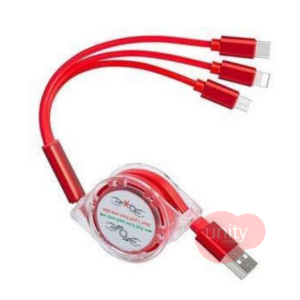 3-In-1 Retractable Charging Cable