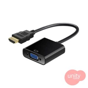 HDMI to VGA Adapter with Full HD 1080p @ 60Hz Native Resolution, Plug Play Usage