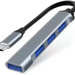 4 Port Metal USB Hub for Phone & Laptop (Select Type)